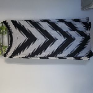 Black and Grey Maxi Skirt